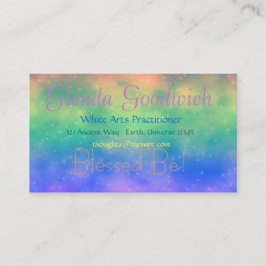 魔法の虹の標準カード 名刺 (正面)