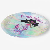 魔法の虹の泡、ユニコーン赤ちゃんシャワー ペーパープレート (アングル)