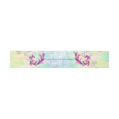 魔法の虹の泡、ユニコーン赤ちゃんシャワー 招待状ベリーバンド (フラット)