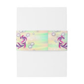 魔法の虹の泡、ユニコーン赤ちゃんシャワー 招待状ベリーバンド (裏面例)