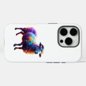 「魔法の虹の羊の芸術 Case-Mate iPhoneケース (裏面 (横))