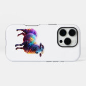 "魔法の虹の羊アート iPhoneケース (裏面横)