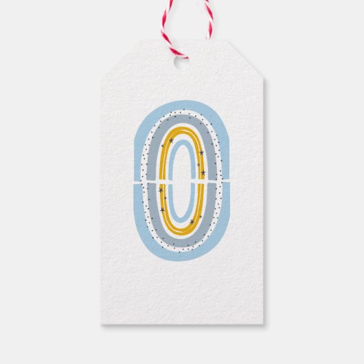 魔法の虹の赤ちゃんシャワーありがとうギフトラベル ギフトタグ (裏面)