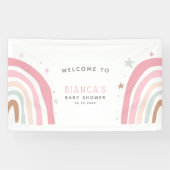 魔法の虹の赤ちゃんシャワーへようこそ 横断幕 (横)