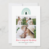 魔法の虹モダンかわいい3写真クリスマス (正面)