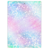 魔法の虹色グリッタースパークルズピンクデザイン クリップボード (裏面)