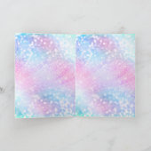 魔法の虹色グリッタースパークルズピンクデザイン シーズンカード (内部)