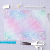 魔法の虹色グリッタースパークルズピンクデザイン 薄葉紙 (クラフト)