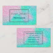 魔法の虹色グリッターホログラフィックイメージ 名刺 (正面/裏面)