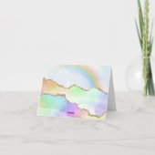 魔法の虹色ユニコーンの誕生日 サンキューカード (裏面)