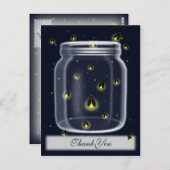魔法の蛍の石の瓶のサンキューカード ポストカード (正面/裏面)