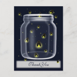 魔法の蛍の石の瓶のサンキューカード ポストカード