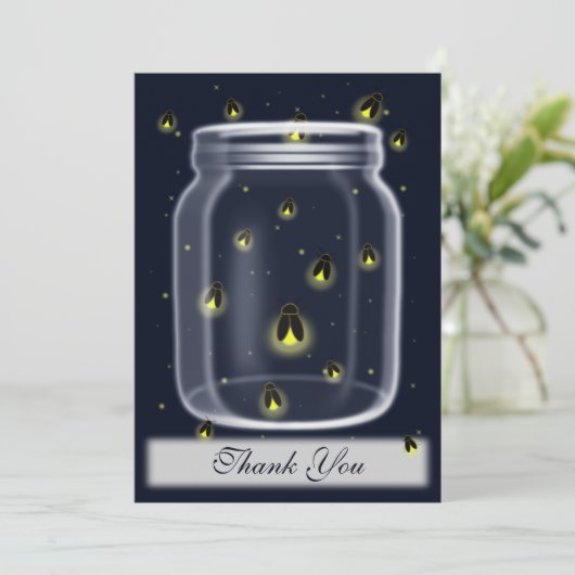 魔法の蛍の石の瓶のサンキューカード 招待状 (スタンド正面)