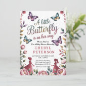 魔法の蝶のベビーシャワー 招待状 (スタンド正面)