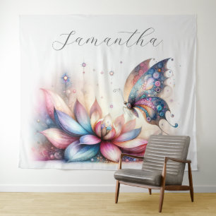 魔法の蝶パーティー写真の背景 タペストリー