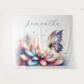 魔法の蝶パーティー写真の背景 タペストリー (正面(横))