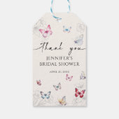 魔法の蝶ブライダルシャワーお気に入りギフトラベル ギフトタグ (裏面)