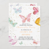 魔法の蝶誕生日招待2025 招待状 (正面/裏面)