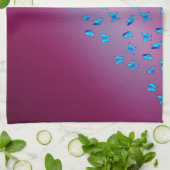 魔法の蝶 ピンクのキッチンタオル キッチンタオル (折り畳み)