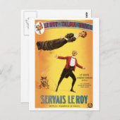 魔法の行為のセルベLeローイの~のヴィンテージの(昆虫)オオカバマダラ、モナーク ポストカード (正面/裏面)