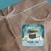 魔法の表示誕生日の名前から感謝 スクエアシール