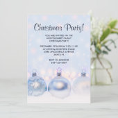魔法の装飾メタリッククリスマスボールパーティー 招待状 (スタンド正面)