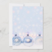 魔法の装飾メタリッククリスマスボールパーティー 招待状 (裏面)