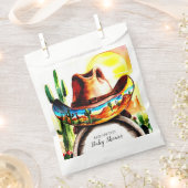 魔法の西ハットカウボーイ赤ちゃんシャワー フェイバーバッグ (クリップ留めされた状態)