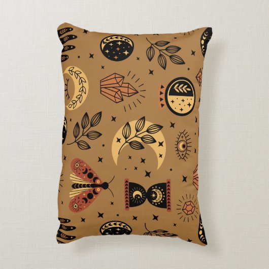 魔法の要素を使ったシームレスな模様 アクセントクッション (裏面(縦))