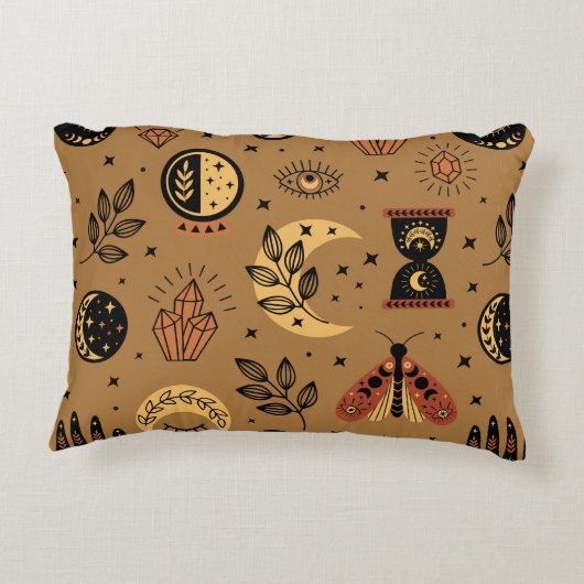 魔法の要素を使ったシームレスな模様 アクセントクッション (裏面)