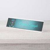 魔法の要素を持つフクロウ。 デスクネームプレート (正面)