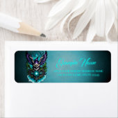 魔法の要素を持つフクロウ。 ラベル (インサイチュ)