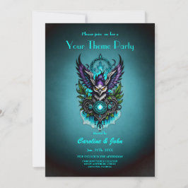 魔法の要素を持つフクロウ。 招待状