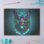 魔法の要素を持つフクロウ。 薄葉紙 (クラフト)