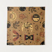 魔法の要素：魅力的なシームレスなパターン タペストリー (正面(横))