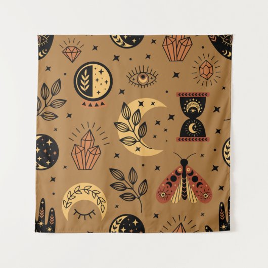 魔法の要素：魅力的なシームレスなパターン タペストリー (正面)