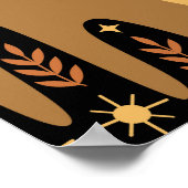 魔法の要素：魅力的なシームレスなパターン ポスター (角)