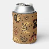 魔法の要素：魅力的なシームレスなパターン 缶クーラー (缶裏面)