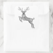 魔法の角鹿と鳥の鳩 スクエアシール (バッグ)