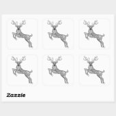 魔法の角鹿と鳥の鳩 スクエアシール (シート)