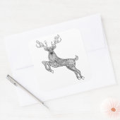 魔法の角鹿と鳥の鳩 スクエアシール (封筒)