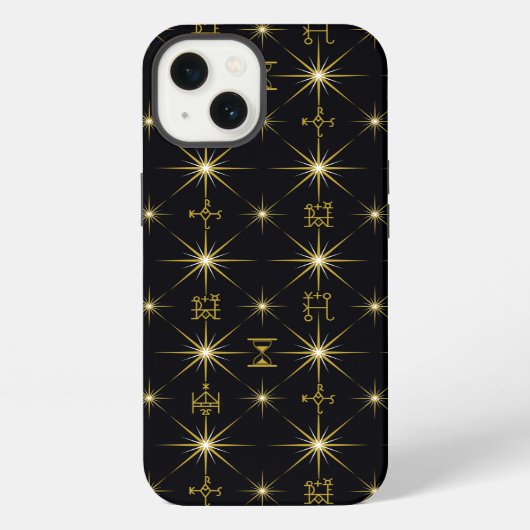 魔法の記号パターン iPhoneケース (裏面)