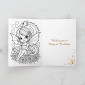 魔法の誕生日おめでとう | フェアリー カード (内部)
