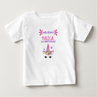 魔法の誕生日かわいいピンクのユニコーン