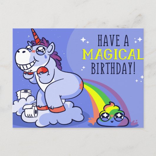 魔法の誕生日をお過ごしください | 誕生日おめでとう ポストカード (正面)