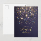 「魔法の誕生日を」輝きと星とともに ポストカード (正面/裏面)