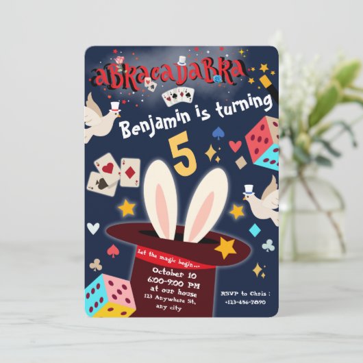 魔法の誕生日パーティーの招待を表示子供へ 招待状 (スタンド正面)