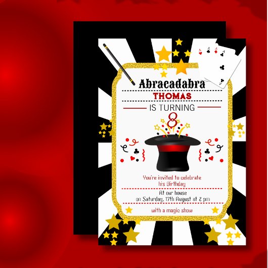 魔法の誕生日パーティーの招待を表示 招待状