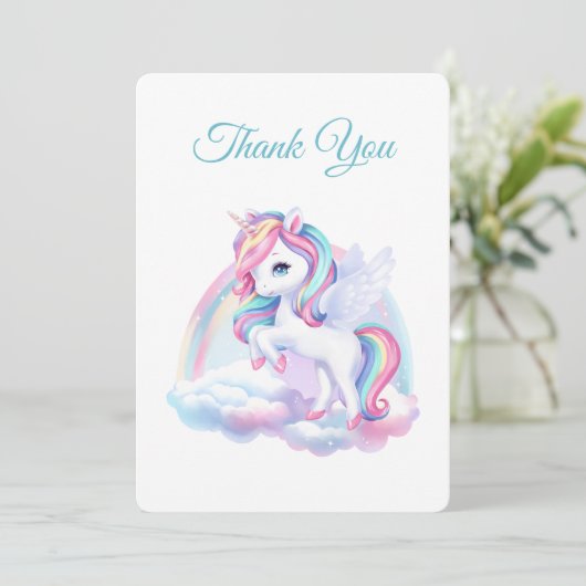 魔法の誕生日パーティーへの感謝カード。 サンキューカード (スタンド正面)