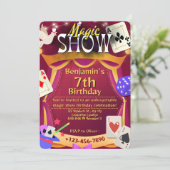 魔法の誕生日パーティー招待子供へテーマ 招待状 (スタンド正面)